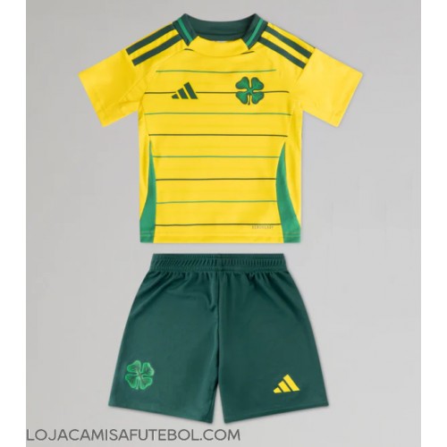 Camisa de Futebol Celtic Equipamento Secundário Infantil 2024-25 Manga Curta (+ Calças curtas)